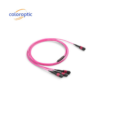 MTP / MPO Multimode Cable de patch en fibre à mode unique 40G / 100G Compatible avec OM3 / OM4
