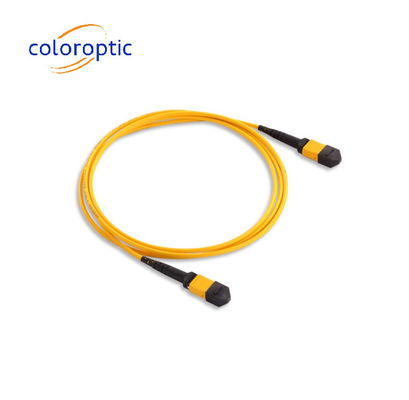 MTP / MPO câble à fibre optique jaune pour les applications 40G / 100G