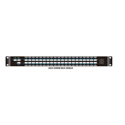 Dual Fiber WDM 40CH C21-C60 Passive Dwdm Mux Demux avec le port 1310nm
