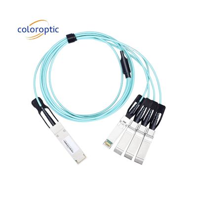 Cable AOC DAC actif 40G QSFP+ à 4 SFP+ 10G câble de rupture optique 24AWG