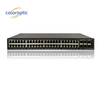 48 ports Gigabit Poe Commutateur QoS 10/100/1000M POE, 6*10GE Ports SFP+