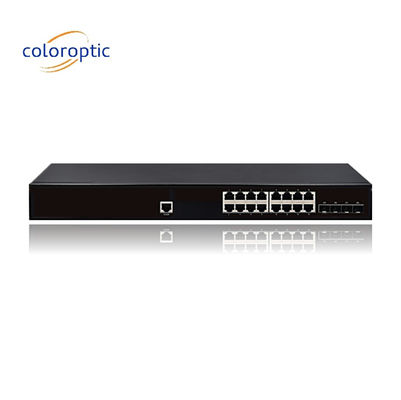 IEEE802.3 Couche 2 POE Switch 16 4GE Ports SFP 10/100/1000M 1 Console automatique MDI/MDIX