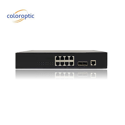 Commutateurs Poe efficaces 8 ports 10/100/1000M 2*GE SFP Ethernet Uplink 140 W
