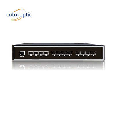 Commutateur Ethernet intelligent industriel avec 8 ports SFP 4 10 ports SFP+ 1 console