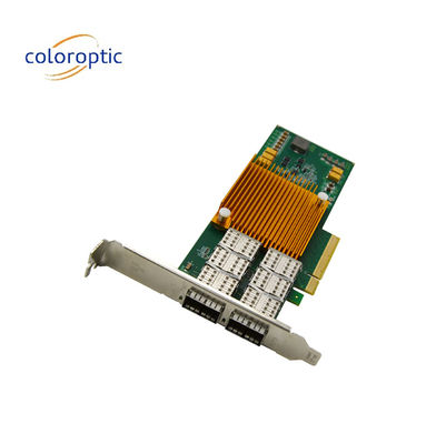 Carte réseau Pcie à double port 25G NIC optique Adaptateur de bus hôte PCI Express 2.0