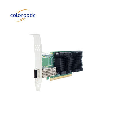 Réseau PCIe X16 Adaptateur de carte Ethernet à port unique QSFP28 100G Intel E810