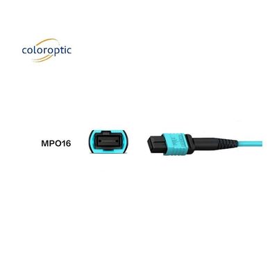 Aqua Color MPO patch cord 1m longueur du câble mode fibre