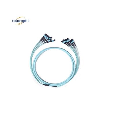 12 cœurs MPO Patch Cord Mode fibre OM3 G652D Durabilité plus de 1000 fois