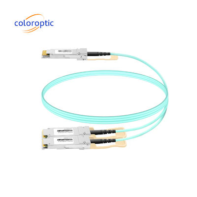 3m câble AOC DAC 10Gbps 800G OSFP à 2*400G QSFP112 liens