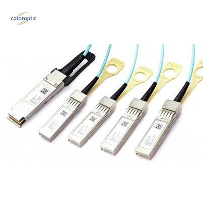 Cable optique actif InfiniBand et Ethernet 100G QSFP28 Passer à 4xSFP28 AOC