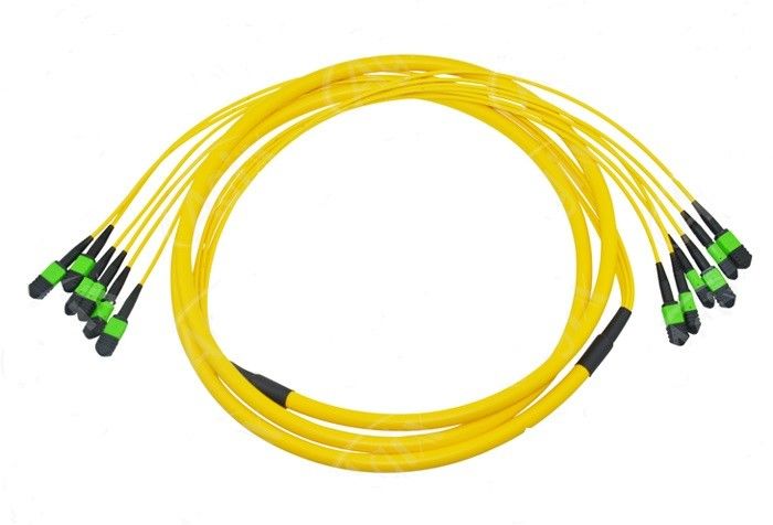 12 cœurs MPO câble à fibre pour l'interconnexion de câblage des centres de données