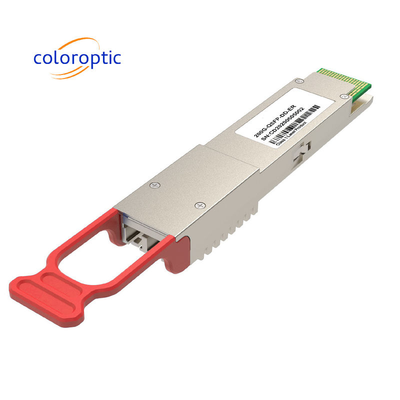 Module d'émetteur-récepteur optique 200G QSFP-DD ER4 avec Ethernet DDM Sfp en temps réel complet