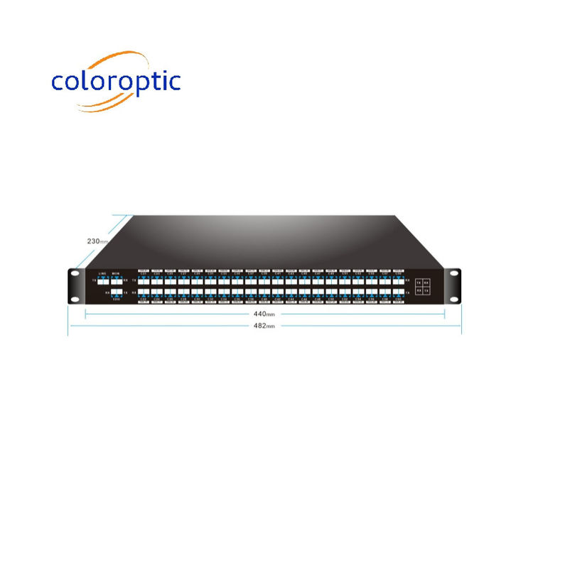 Dual Fiber WDM 40CH C21-C60 Passive Dwdm Mux Demux avec le port 1310nm