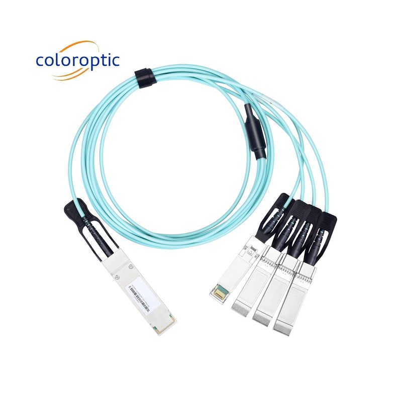 Cable AOC DAC actif 40G QSFP+ à 4 SFP+ 10G câble de rupture optique 24AWG