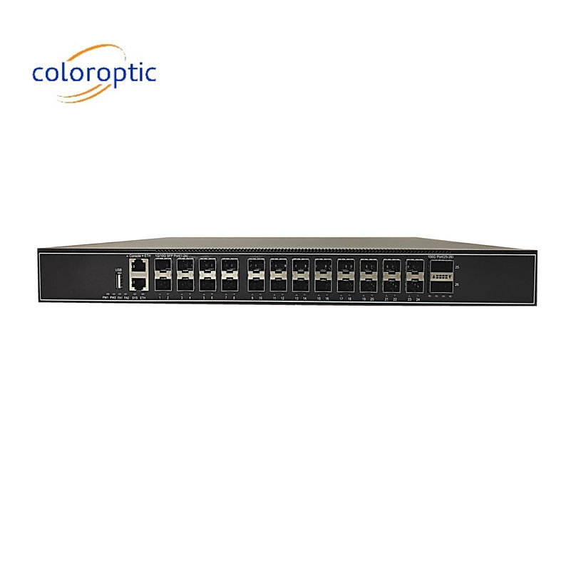 24 ports 10GE Couche 3 Commutateur réseau de base avec 2*40GE Ports et SSH Sécurité