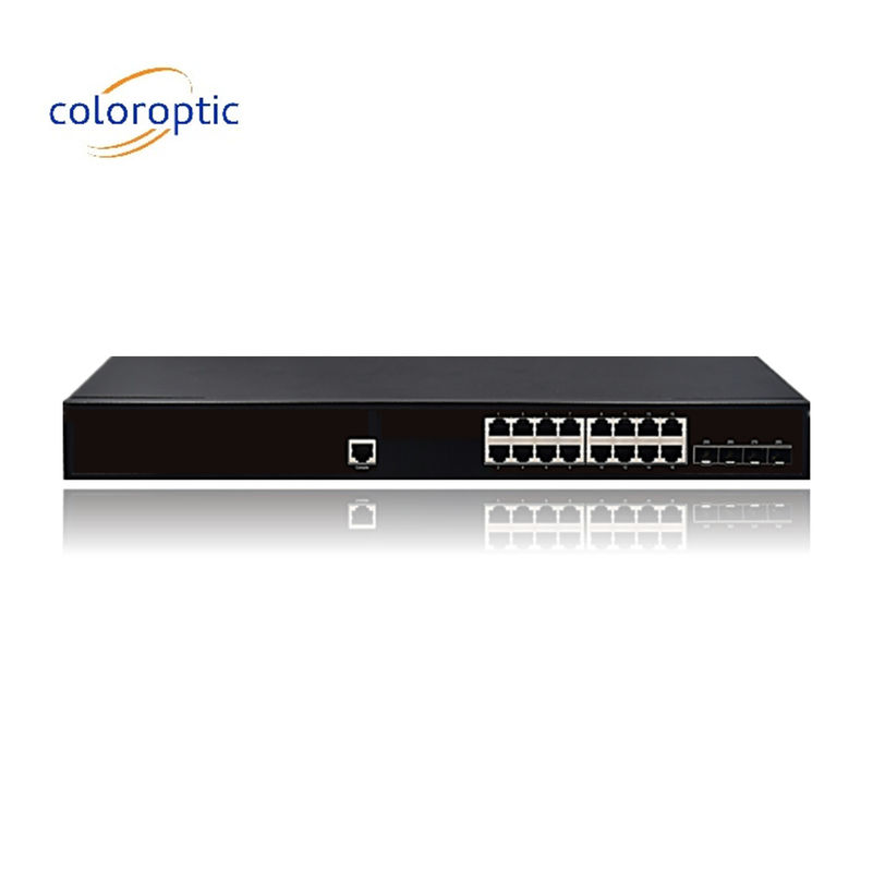IEEE802.3 Couche 2 POE Switch 16 4GE Ports SFP 10/100/1000M 1 Console automatique MDI/MDIX