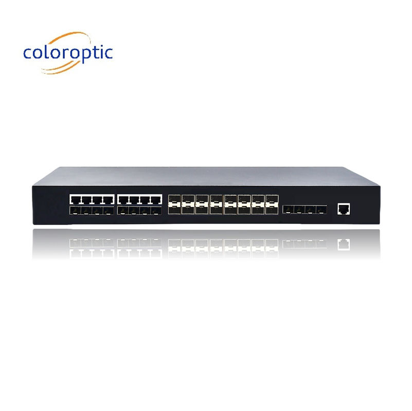 2 commutateurs Poe de couche avec 16 ports SFP 8 COMBO 4 10GE prennent en charge la commutation de vitesse du fil