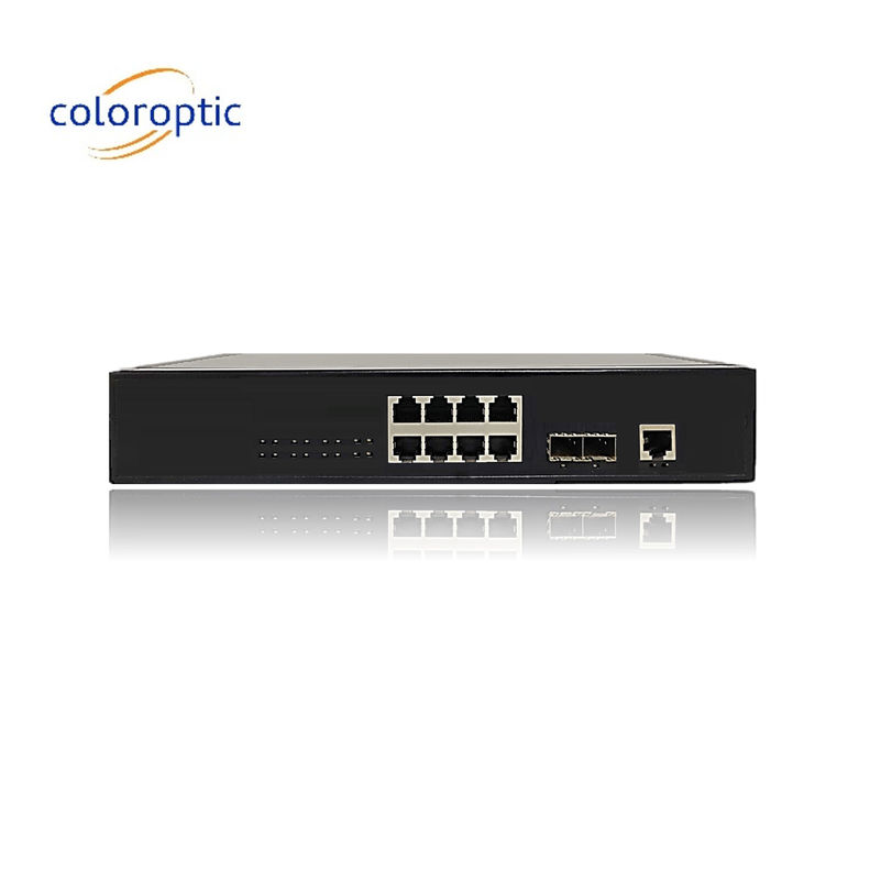 Commutateurs Poe efficaces 8 ports 10/100/1000M 2*GE SFP Ethernet Uplink 140 W