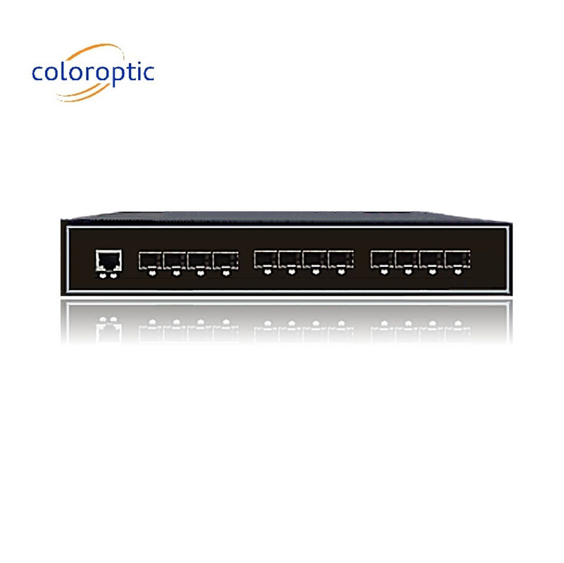 Commutateur Ethernet intelligent industriel avec 8 ports SFP 4 10 ports SFP+ 1 console