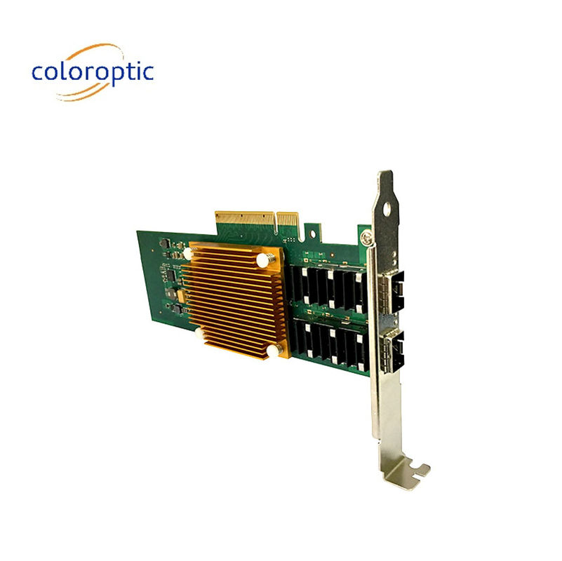 Carte réseau Pcie à double port 25G NIC optique Adaptateur de bus hôte PCI Express 2.0