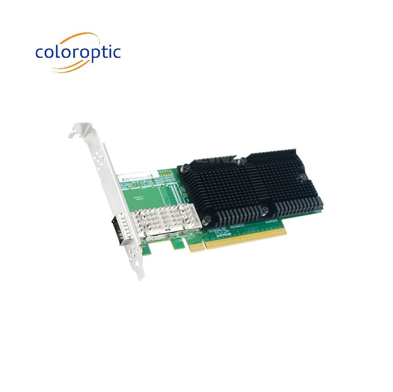 Réseau PCIe X16 Adaptateur de carte Ethernet à port unique QSFP28 100G Intel E810