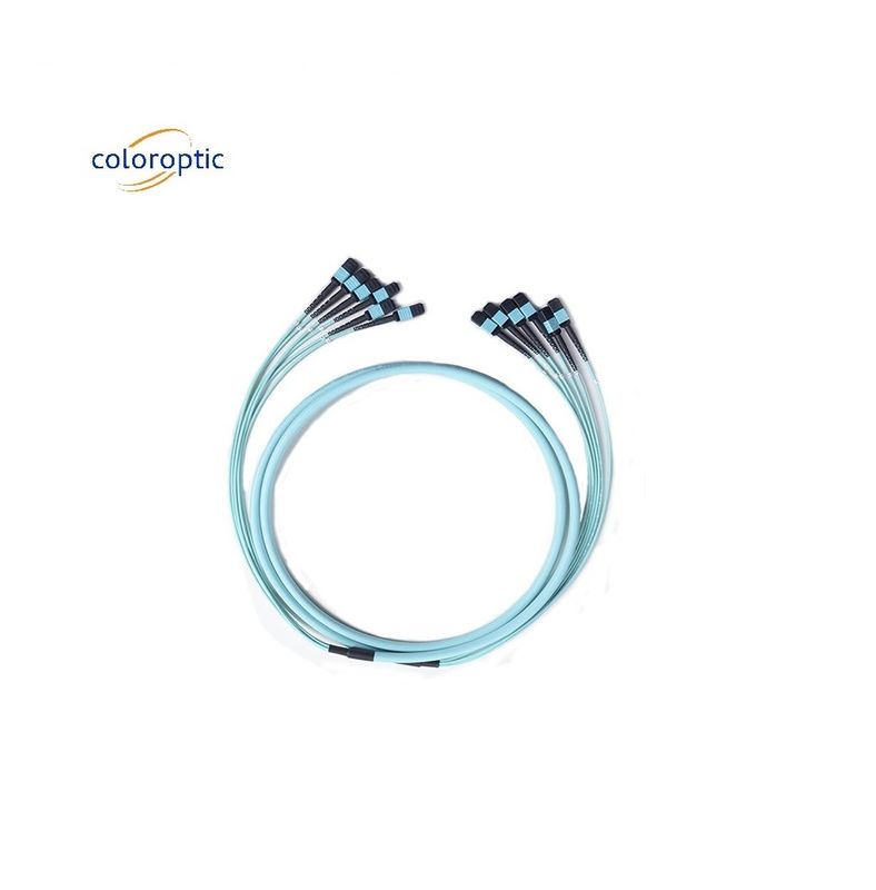 12 cœurs MPO Patch Cord Mode fibre OM3 G652D Durabilité plus de 1000 fois