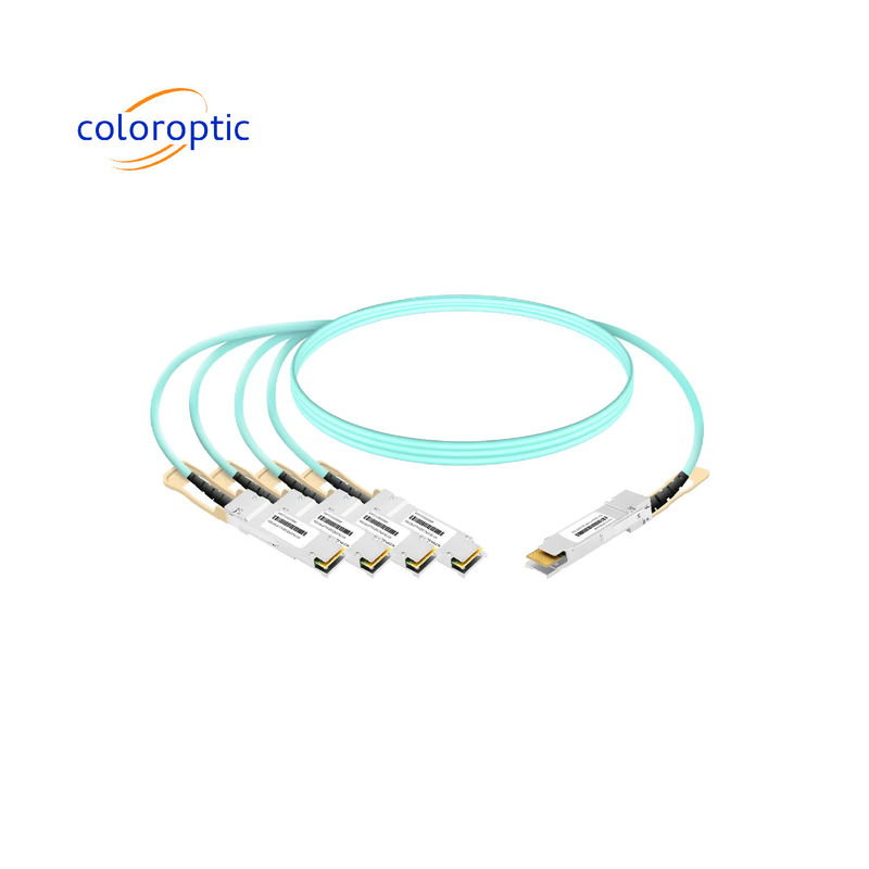 Cable DAC en alliage d'aluminium AOC 40G QSFP+ à 4 x10G SFP+ pour les liaisons Ethernet