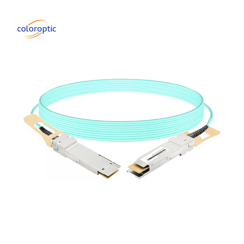 QSFP28 100G AOC pour les ports de commutateur et de routeur Arista 100G Moins de puissance, faible débit de bits d'erreur.